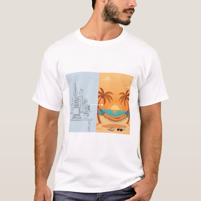 Verdiente Ruhe Vintag Sunset Comfort T - Shirt (Vorderseite)