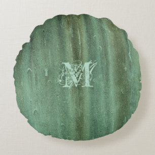 Verdigris Bronze Rundes Kissen