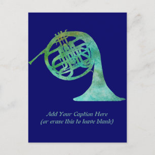 Verdigris French Horn Postkarte