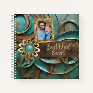 Verdigris Metal Art für Vater Notizbuch