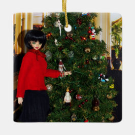 Verdis Weihnachten beim Driskill, Austin, Texas Keramikornament