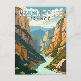 Verdon Gorge Frankreich Reisen Kunst Vintag Postkarte