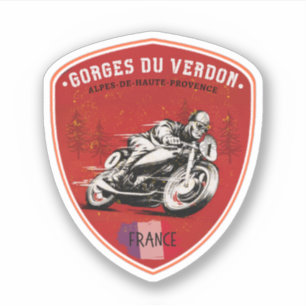 Verdon-Schlucht - les Gorges du Verdon Motorrad-To Aufkleber