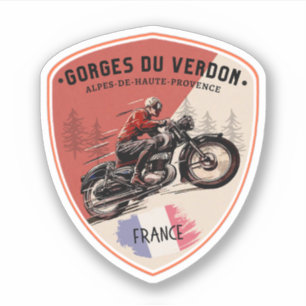Verdon-Schlucht - les Gorges du Verdon Motorrad-To Aufkleber