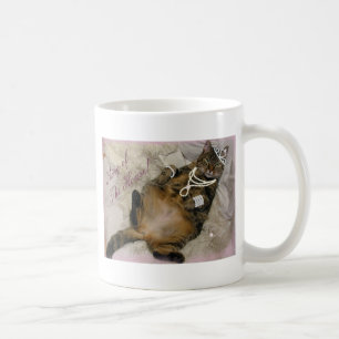 VERDORBENE PRINZESSIN CAT LAYING ON BACK TASSE