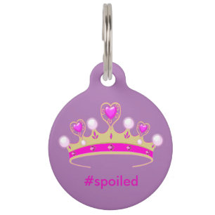 Verdorbene Prinzessin Round Large Pet Tag Tiermarke