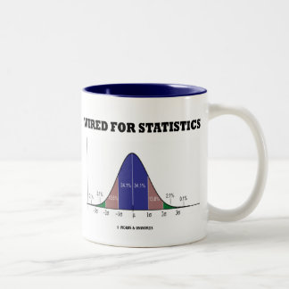 Verdrahtet für Statistiken Zweifarbige Tasse
