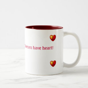 VERDRAHTETE Frauen haben Herzrot-Tasse Zweifarbige Tasse