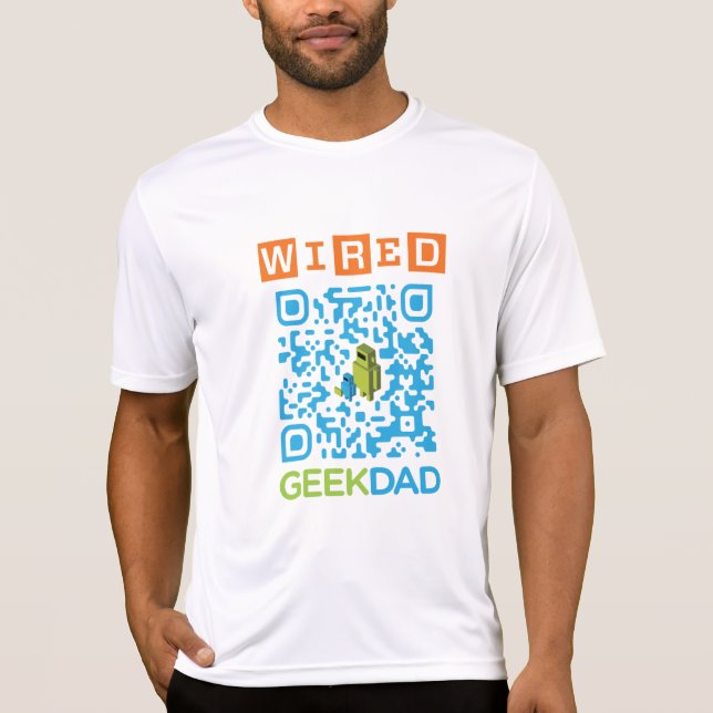 Verdrahteter Code des Geek-Vater-QR T-Shirt (Vorderseite)