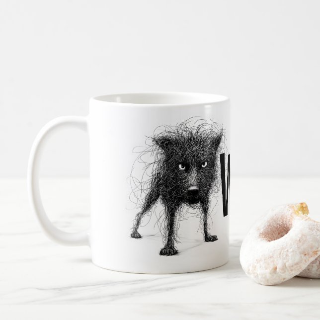 Verdrahteter Hund Kaffeetasse (Mit Donut)