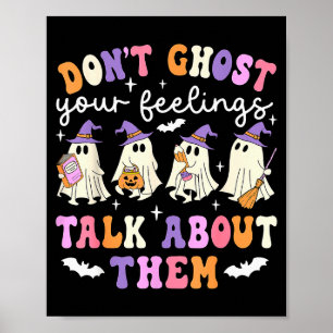 Verdränge nicht deine Gefühle Halloween Schulberat Poster