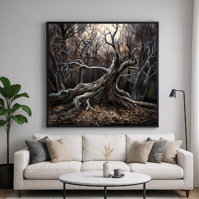 Verdreckte Wälder - Schwarz-Natur-Illustration Poster (Von Creator hochgeladen)
