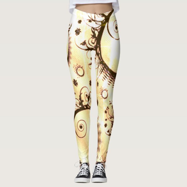 Verdredi Wirbel Extravagant Comfy Yoga Pants Leggi Leggings (Vorderseite)