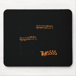 Verdrehe die Knochen schwarzes Halloween-Katze Kos Mousepad