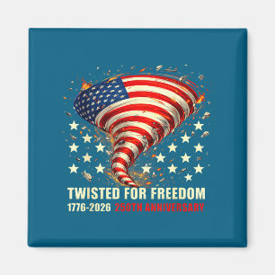 Verdreht für Freiheit USA 250. Grafik Kunst Magnet