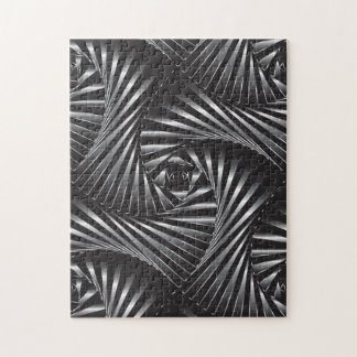 Verdreht - schwarzer Stahl Puzzle