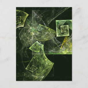 Verdrehte Balance Fraktale Geometrie Licht Abstrak Postkarte