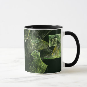 Verdrehte Balance Fraktale Geometrie Licht Abstrak Tasse