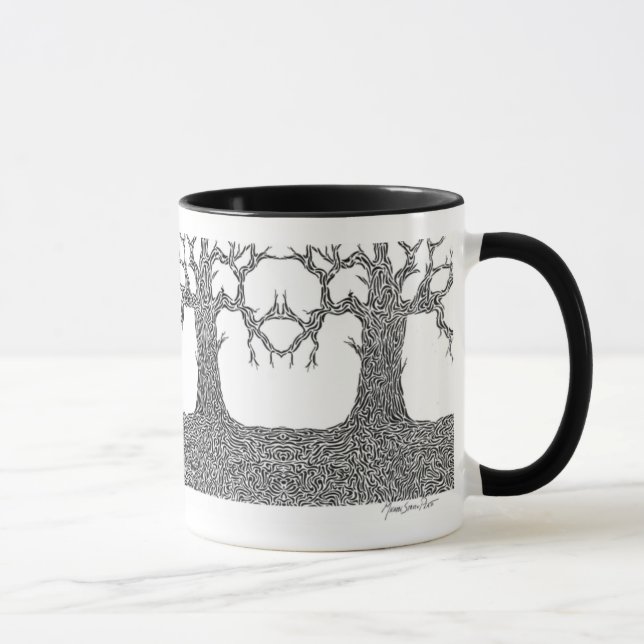 Verdrehte Baum-Kaffee-Tasse Tasse (Rechts)