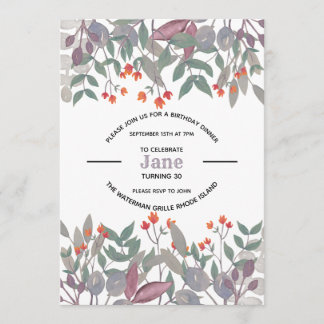 Verdrehte botanische Einladung