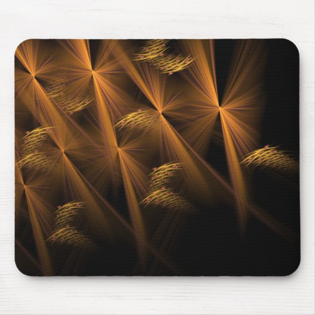 Verdrehte Bronzeschnur über schwarzer Grafik Mousepad (Vorne)