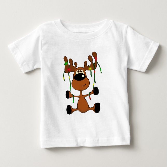 Verdrehte Weihnachtselche Baby T-shirt (Vorderseite)