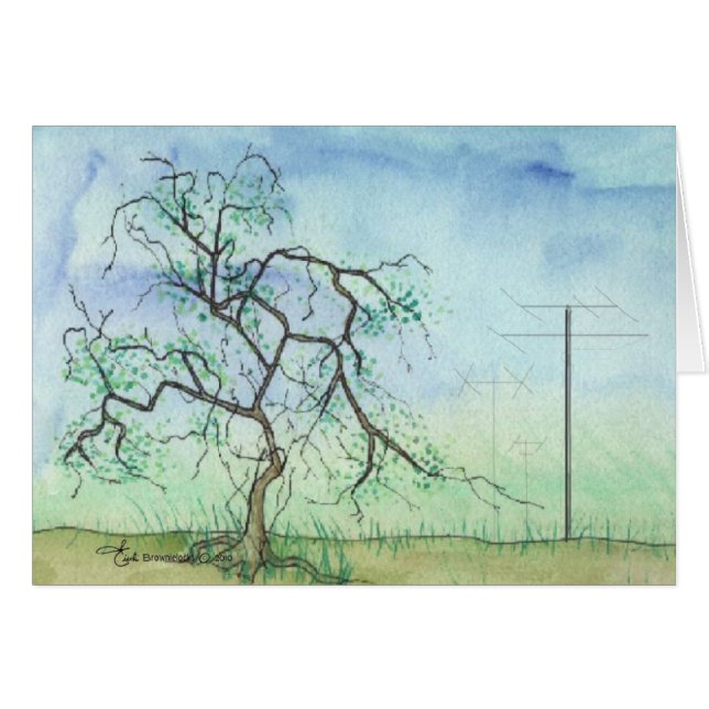 Verdrehter Baum mit 3 Antennen (Vorderseite (Horizontal))