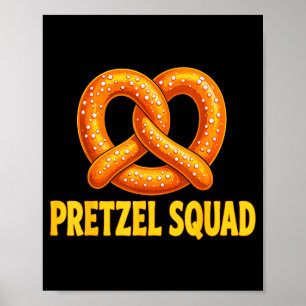 Verdrehter Brezel-Liebhaber-Trupp Poster