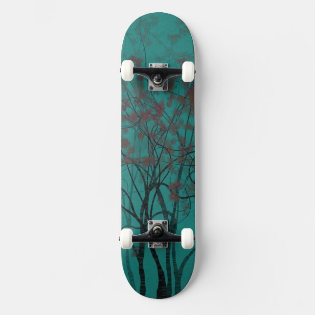 Verdrehtes Baum-WaldSkateboard Skateboard (Vorderseite)