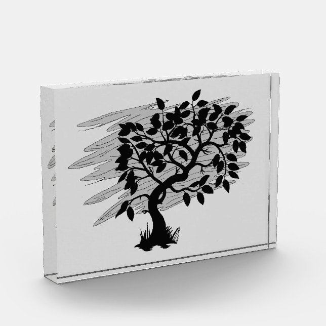 Verdrehtes Pflänzchen Fotoblock (Links)