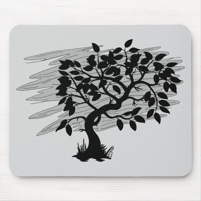 Verdrehtes Pflänzchen Mousepad (Vorne)