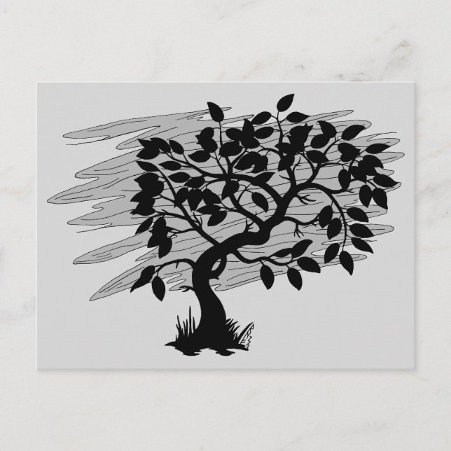 Verdrehtes Pflänzchen Postkarte (Vorderseite)