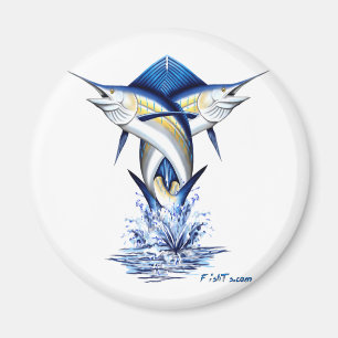 Verdrehtes Speerfisch-Springen Magnet