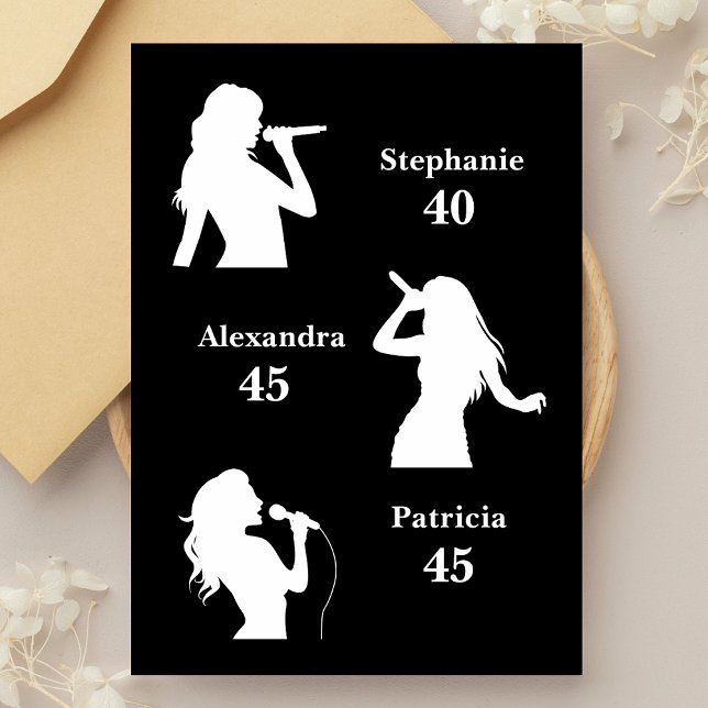 Verdreifachen Sie den Spaß Minimalistisch Black Jo Einladung (Von Creator hochgeladen)