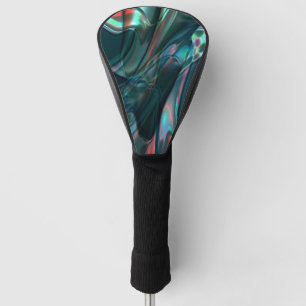 Verdrillte Kurven in dunklen Farbtönen zum Schweig Golf Headcover
