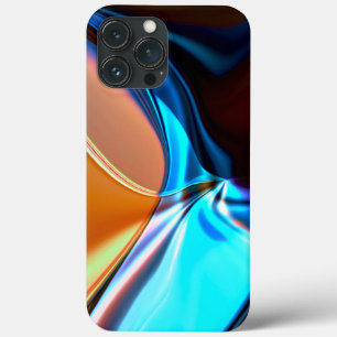 Verdrillte Kurven in nickelblau und Acrylorange Case-Mate iPhone Hülle