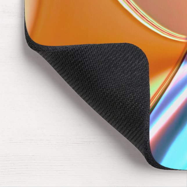 Verdrillte Kurven in nickelblau und Acrylorange Mousepad (Ecke)