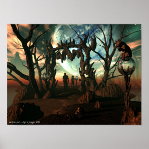 Verdunkelter Weg zum zu beleuchten Poster