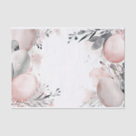 Verdünnte Ostereier mit Blume Seidenpapier