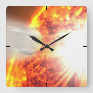 Verdunstung der Atmosphäre von Hd 189733b Quadratische Wanduhr