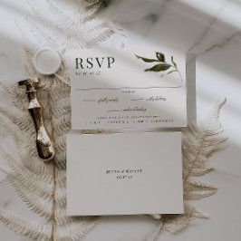 VERDURE Garden Foliage Meal Choice Hochzeit RSVP Karte