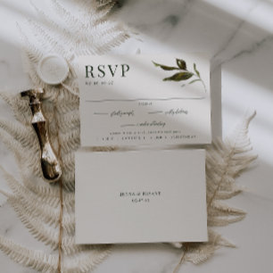 VERDURE Garden Foliage Meal Choice Hochzeit RSVP Karte