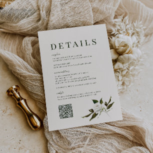 VERDURE Garden Wedding Details Card Einladung