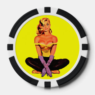 Verehrer-Mädchen Pokerchips