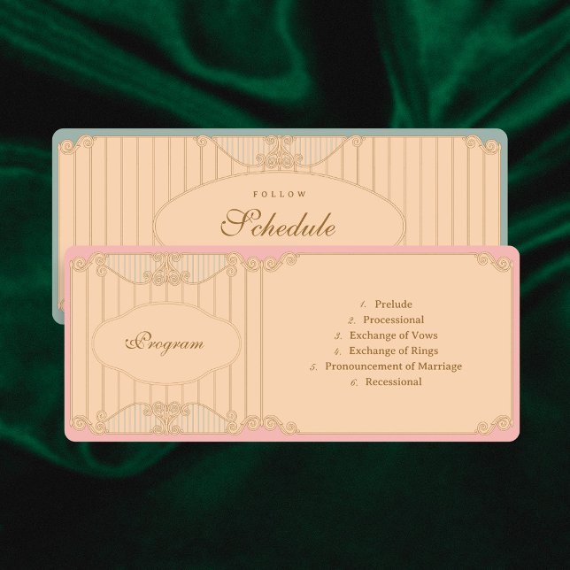 Verehrlichte Art Nouveau-Hochzeit Programm (Von Creator hochgeladen)