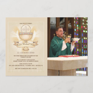 Verehrte Kelch Foto Ruhestandsessen Einladung