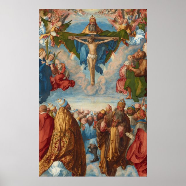 Verehrung der Dreifaltigkeit, Detail von Albrecht  Poster (Vorne)