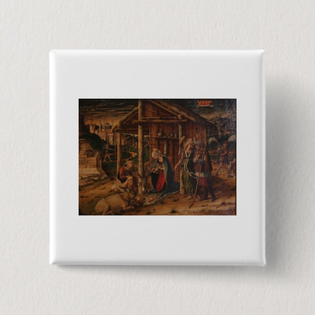 Verehrung der Hirten - Carlo Crivelli - c148 Button (Vorderseite)