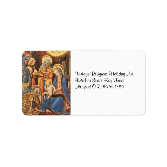 Verehrung der Könige (Adorazione dei Magi) Adressaufkleber (Vorne)