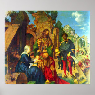 Verehrung der Magi - Albrecht Durer - c1504 Poster
